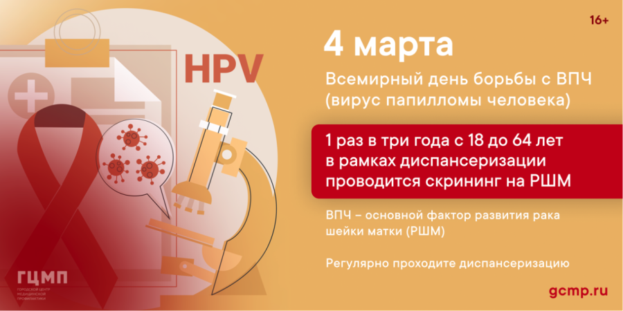 4 марта - Всемирный день борьбы с вирусом папилломы человека